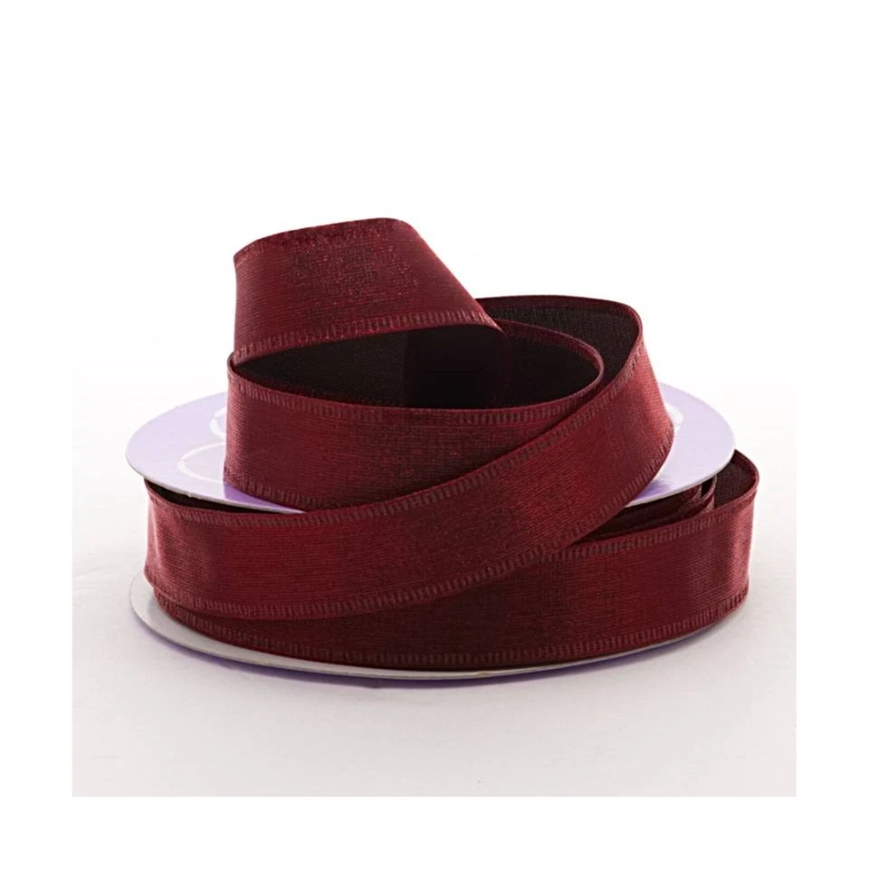 Burgundy Crimped Edge Heavy Weave Metallic Ribbon - 5/8in. x 25 Yards (57870632) - Image 1 of 1