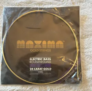 Maxima 2395 G.050 24 Carat Gold Medium RoundWound LongScale Electric Bass String - Picture 1 of 2
