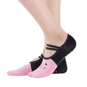 Cotton Anti-Slip Socks Backless Ballet Slippers Cute Sport Pilates Socks  Women