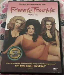 FEMALE TROUBLE DVD OOP RARE JOHN WATERS DIVINE FOLLOW UP TO PINK FLAMINGOS R1 - Picture 1 of 3