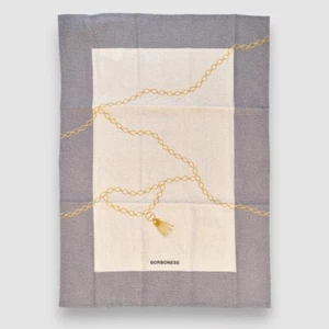 BORBONESE kitchen tea towel Bijoux gray tea towel 50x70 - Picture 1 of 2