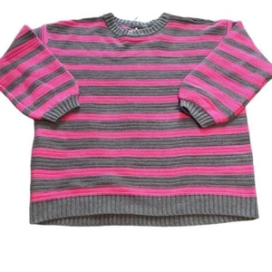 Free People gestreifter lässiger Oversize-Pullover dicke fallende Ärmel neu ohne Etikett Small - Bild 1 von 5