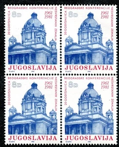 1898a - Yugoslavia 1981 - Parliament in Belgrade - MNH** Set - Block of 4 - Picture 1 of 2