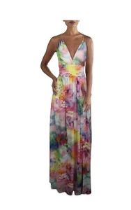 Aidan by Aidan Mattox Womens Chiffon Pleated Summer Maxi Dress BHFO 2064 Di 140 - Picture 1 of 4