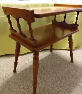 Vintage Colonial Side/End Table Ethan Allen Baumritter Solid Maple Pick Up Avail - Picture 1 of 11