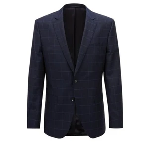 Hugo Boss Herren Dunkelmarine Fensterscheibe Anzug Jacke Größe 34R (UVP $ 445) - Bild 1 von 8