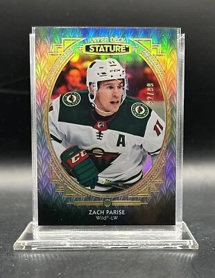 2020-21 Upper Deck Stature Zach Parise Refractor #/99 Minnesota Wild - Image 1 of 2