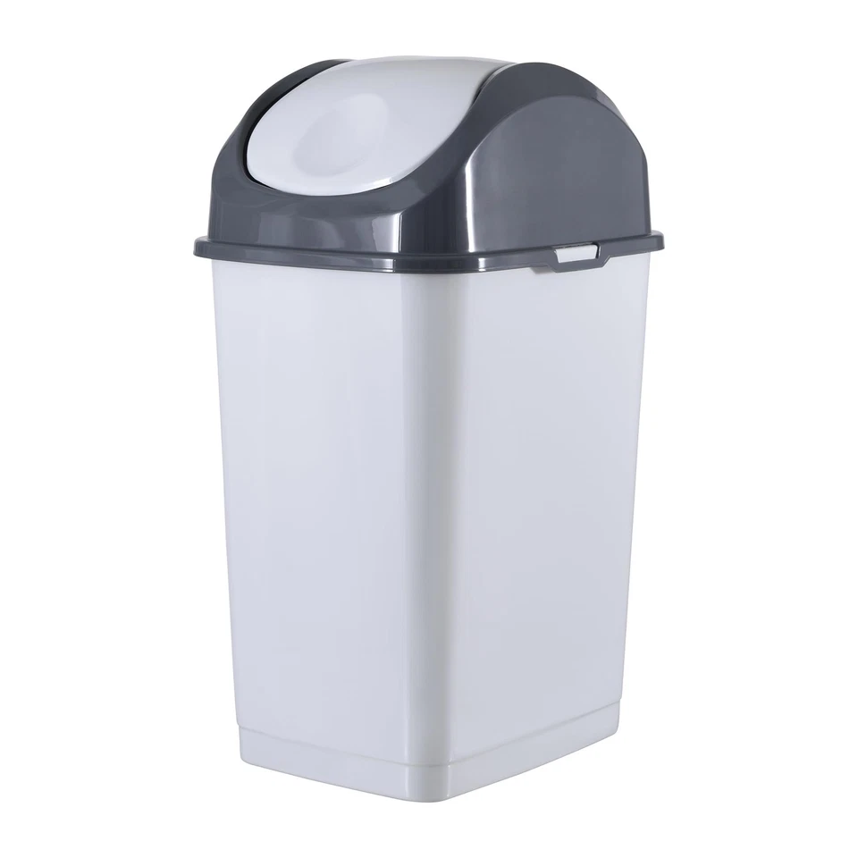 Bote De Basura Swing Top Lid Trash Can Kitchen Bathroom Office Waste Bin Basket