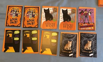 10 t Brand New Hallmark Halloween Greeting Cards Envelopes - Image 1 of 4