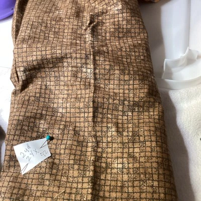 Vintage 2 Yards 24 Inches Fabio Brown Tiny Squares By 42 Wide, Cotton - Image 1 of 4