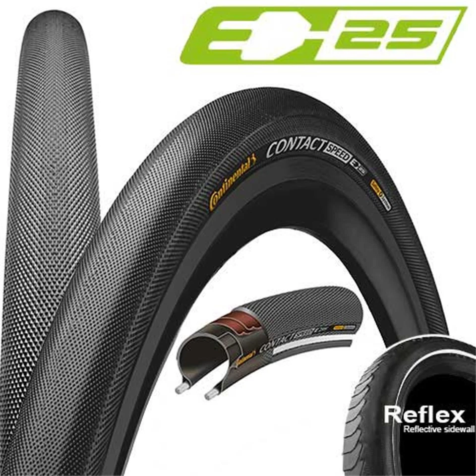 Continental Fahrrad Reifen Contact Speed Reflex 20x1.10" 28-406 Schwarz - Bild 1 von 1