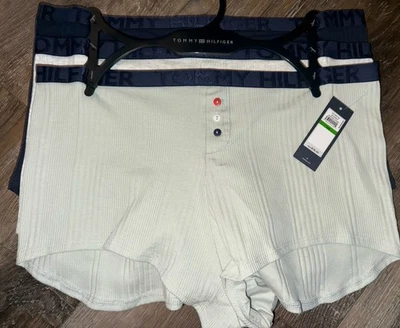 Tommy Hilfiger ~ 3 pares de ropa interior corta para mujer y niño bragas mezcla de algodón ~ L Foto 1 de 4