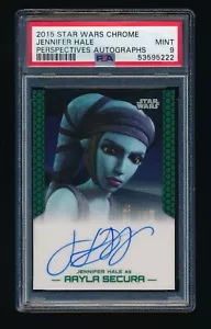 PSA 9 JENNIFER HALE 2015 TOPPS CHROME STAR WARS PERSPECTIVES JEDI VS SITH AUTO - Picture 1 of 2