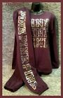 Victoria's Secret Pink Bling Rhinestone Campus Pullover + Pants Blackberry L NWT