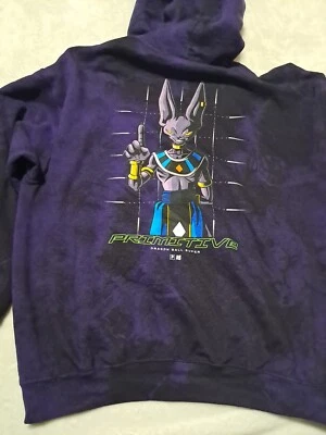 Primitive Hoodie Men's Medium Purple Tie Dye Dragon Ball Super Beerus Sweatshirt - Image 1 of 4