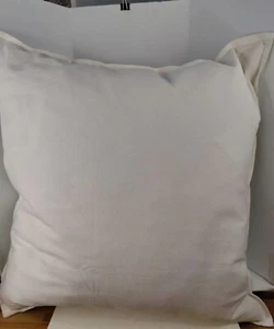 White Pillow Sham Standard Square Cotton Blend Zippered Closure 16" x 16" - Picture 1 of 5