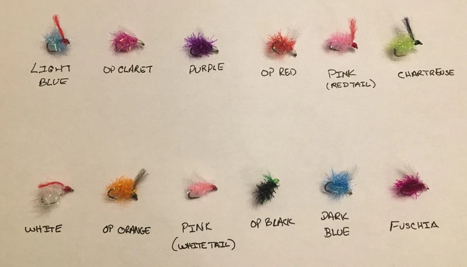 12, SIZE 10 DRESSED, R90 4X STRONG, STEELHEAD, BROWNS,TROUT, ESTAZ EGG  FLIES  - Image 1 of 3