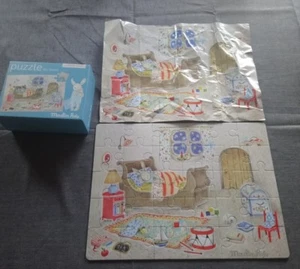 Moulin roty puzzle en bois Bedtime puzzle au dodo la grande famille 30 pièces - Picture 1 of 5