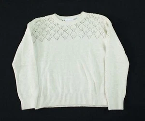 The Children's Girl's Long Sleeve Cable Knit Sweater WR4 Bunnys Tail Medium NWT - Picture 1 of 3