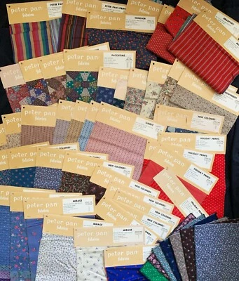 Peter Pan 50 NOS Cards of 80s Coordinated FABRIC SWATCHES Sew Quilt Craft Galore - Image 1 of 4