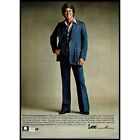 1978 Lee Garnitur dżinsowy Vintage Nadruk Ad Disco Szeroki kołnierz Kanadyjski smoking Sztuka ścienna