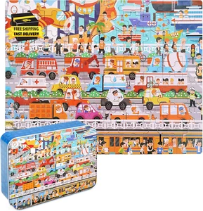 Puzzles for Kids Ages 4-8,Communications 100 Piece Puzzles for Kids,Educational - Picture 1 of 7