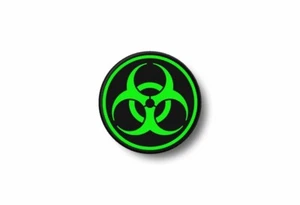 Patch badge embroidered border printed morale biker biohazard radiation danger A - Picture 1 of 1