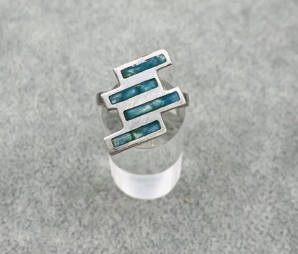 925/- Silberring mit Türkis, Gr. 54, Damen, Top Zustand - Bild 1 von 2