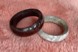 Kingkiller Chronicle gifting rings SET OF 2 size 11—Antler and cocobolo Wooden - Picture 1 of 11