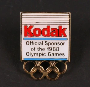 1988 Olympic Games Kodak Seoul Korea Summer Olympics Vintage Lapel Pin - Picture 1 of 10