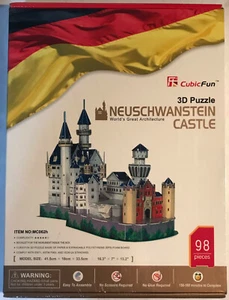 CubicFun ~ "Neuschwanstein Castle" ~ 3D ~ 98 Piece Puzzle ~ Brand New ~ Sealed - Picture 1 of 4