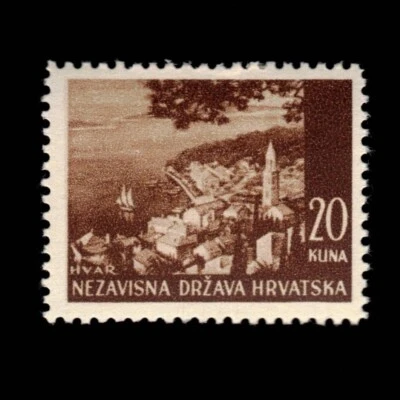 Croacia, Scott 45, Hvar, 1941-1943, MH, 109162 Foto 1 de 2