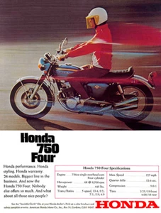 1969 Honda CB 750 Four - Promotional Advertising Poster - Picture 1 of 1