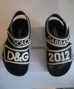 Dolce Gabbana Kids Beach Sandals, black and beige, worn only a few times. - Picture 1 of 7