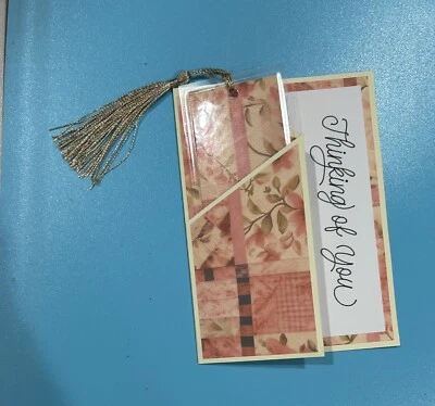 Handmade All Occasion Thinking Of You Greeting Card Laminated Bookmarker - Image 1 of 4