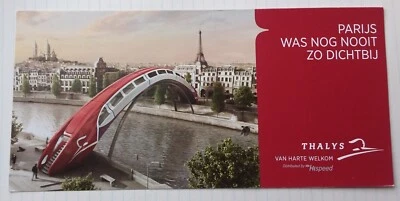 NEDERLANDSE SPOORWEGEN PROMO FLYER NS Hispeed Thalys Paris 2014 Trains Railway - Image 1 of 2