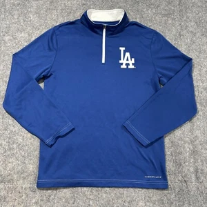 LA Dodgers Lightweight Jacket MLB 1/4 Zip Blue Size M Therma Base - Picture 1 of 11
