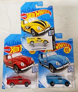 Hot Wheels ‘49 Volkswagen Beetle Pickup 3 cars variation lot - Picture 1 of 8