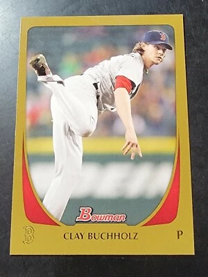 2011 Bowman Gold Baseball #130 Clay Buchholz  - Image 1 of 2