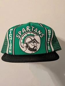 VTG MSU Michigan State Spartans 1970s Trucker Hat  RARE Greek - Picture 1 of 4