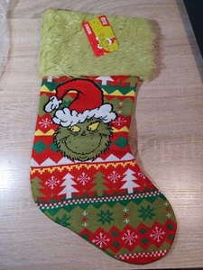 Dr. Suess ¡Cómo el Grinch robó la Navidad! Medias Fair Isle nuevas/con etiquetas RUZ - Imagen 1 de 5