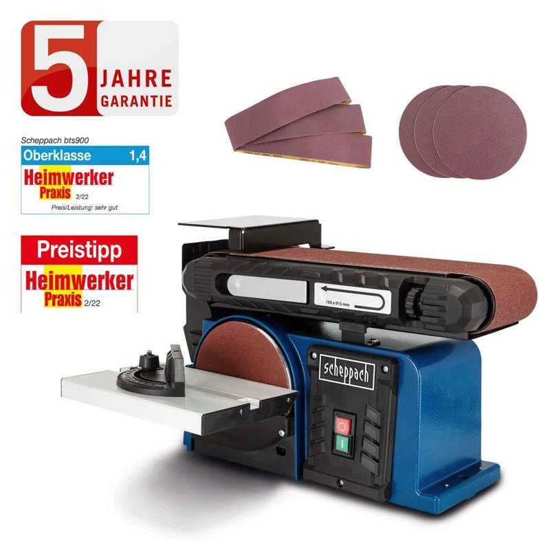 Scheppach Band- und Tellerschleifer BTS900 150mm Weiterentwicklung des BTS800 - Bild 1 von 4