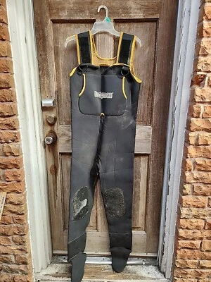 Hodgman Stockingfoot Neoprene Waders Green Bib Chest Size XL - Image 1 of 4