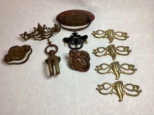 Antik Vintage Möbel Schubladengriffe Viktorianisch Jugendstil sortiert 10 Stück - Bild 1 von 5