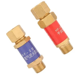 1 Paar Sauerstoff Acetylen Rückschlagventil Rückschlagsperre Flame Buster M16*1,5 HF2 - Bild 1 von 23