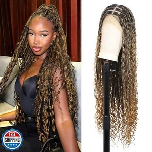 Brinbea 13x8'' HD Lace Front Geflochtene Perücken für Frauen Knotenlos Boho Geflochten Perücke - Bild 1 von 5