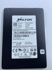 Micron 5300 PRO 960GB DELL SATA 6GB/S SSD MTFDDAK960TDS-1AW1ZABDB MTFDDAK960TDS - Picture 1 of 1