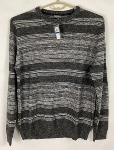 Van Heusen Men's Size XL Crew Neck Sweater Gray Heathered Cotton Acrylic New - Picture 1 of 12