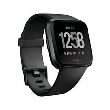 Fitbit Versa Smartwatch - Small - Black Aluminum