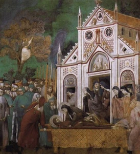 Heiliger Franziskus trauert um St. Klara 8 x 10" seidenmatt NACHDRUCK - Bild 1 von 1